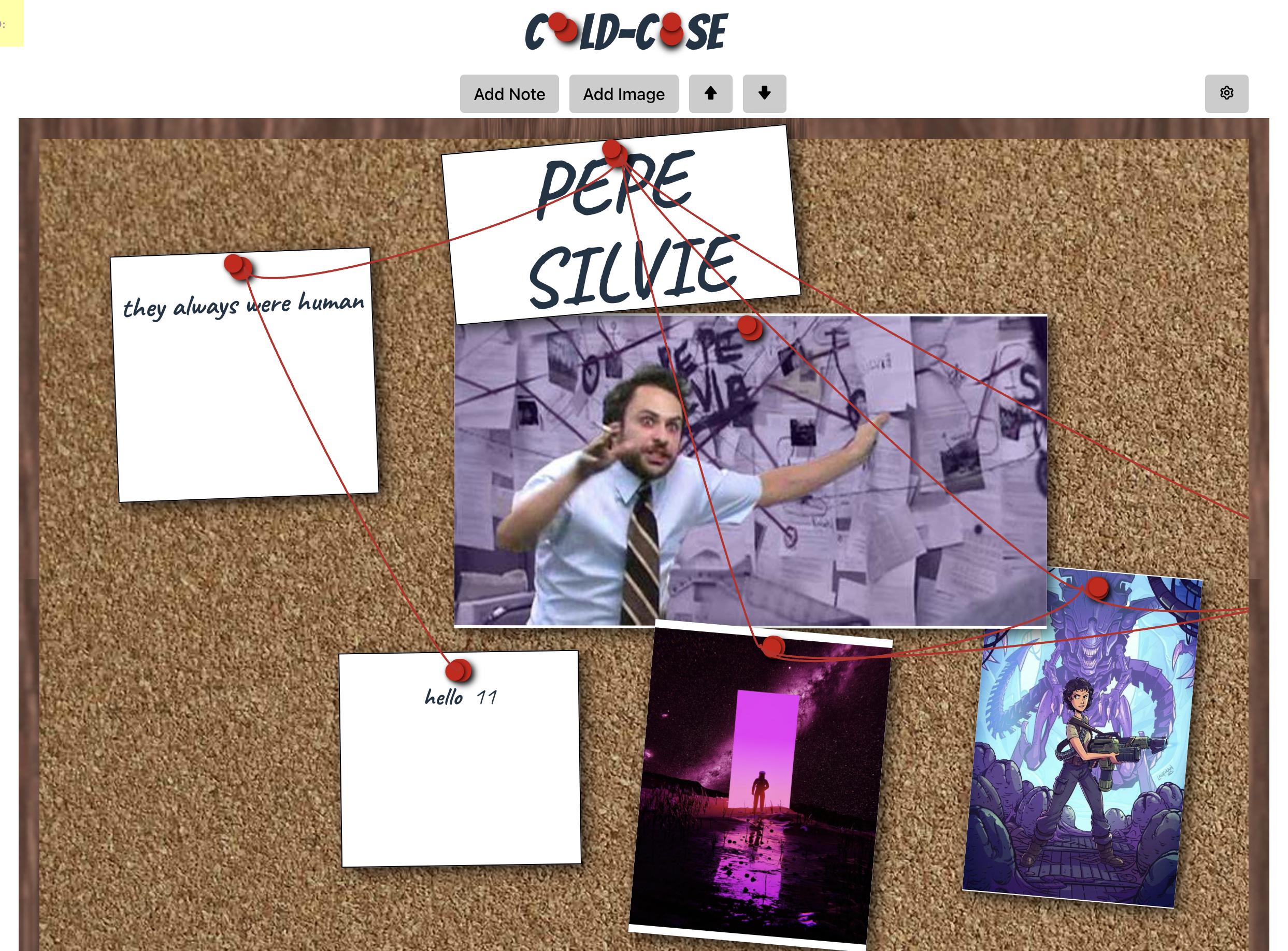 coldcase - a virtual crime solving board