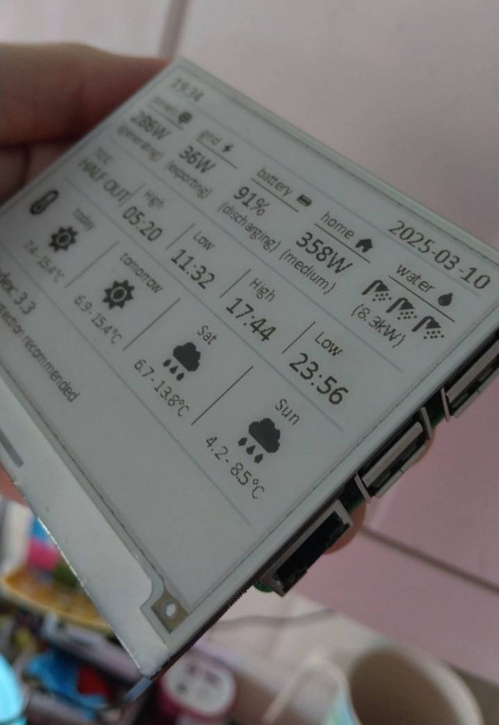 Sundash - an eInk dashboard with useful info